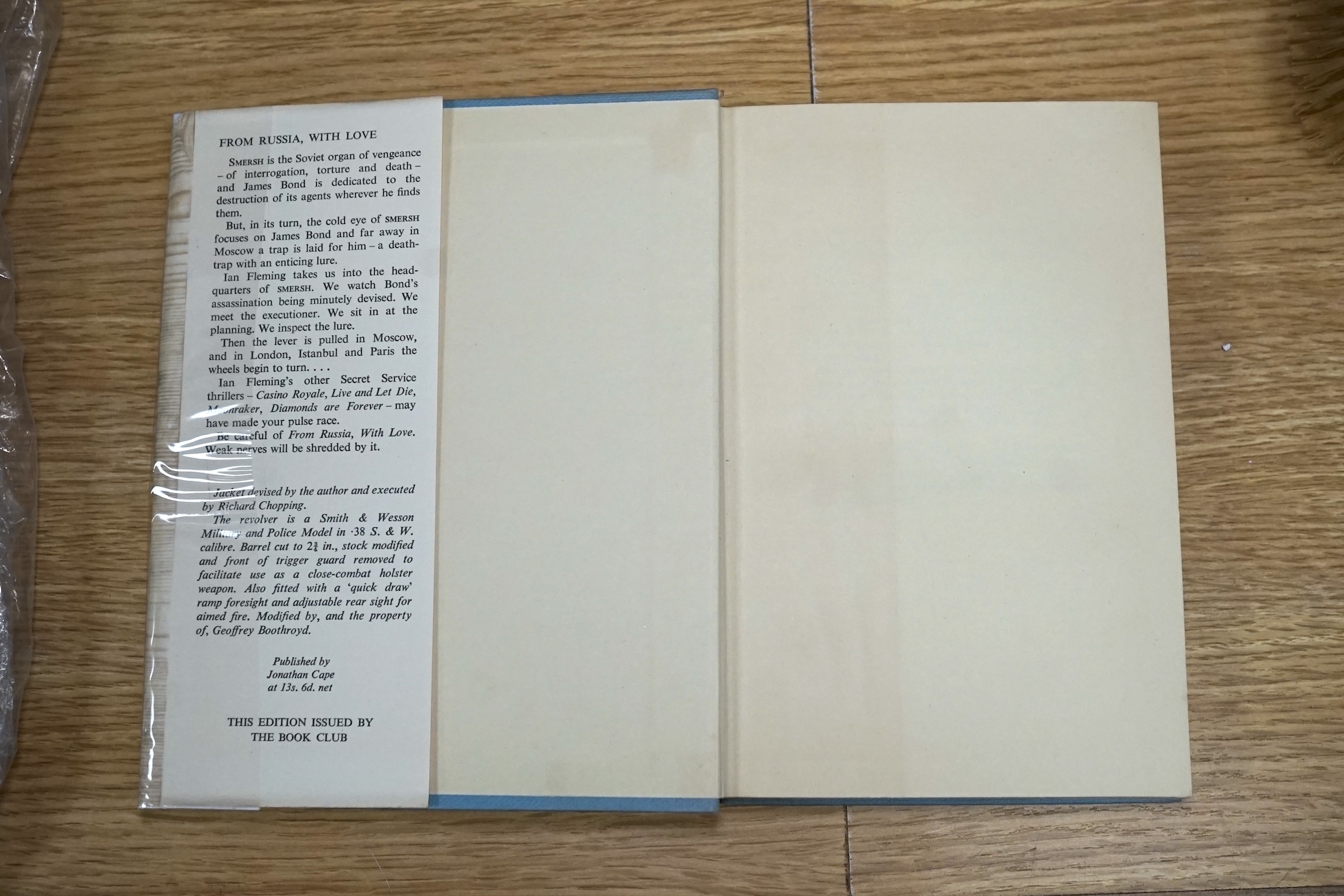 Fleming, Ian - From Russia With Love, Book Club 1st edition, with d.j,; Dr No, sixth ed., with d.j.; The Spy Who Loved Me, 2nd ed.; O.H.M.S.S., 1st ed.; The Man With The Golden Gun, 1st ed. (5) Condition - fair to good